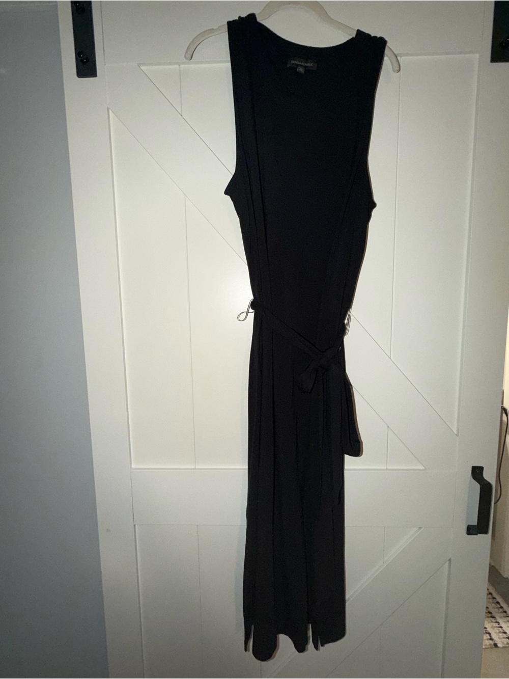 Banana Republic Black Sleeveless Maxi Dress with Tie Waist